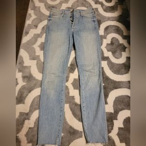 Mother denim  the stunner ankle fray